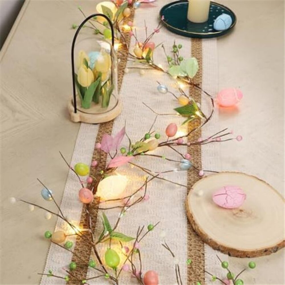 6 FT Easter Egg Christmas Garland, Battery Operated Christmas Garland - Picture 2 of 7